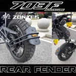 FOR ZONTES 703F Modified Rear Fender Stainless Steel Rear Mudguard Three-Cylinder ADV Rear Fender Rear Water Deflector