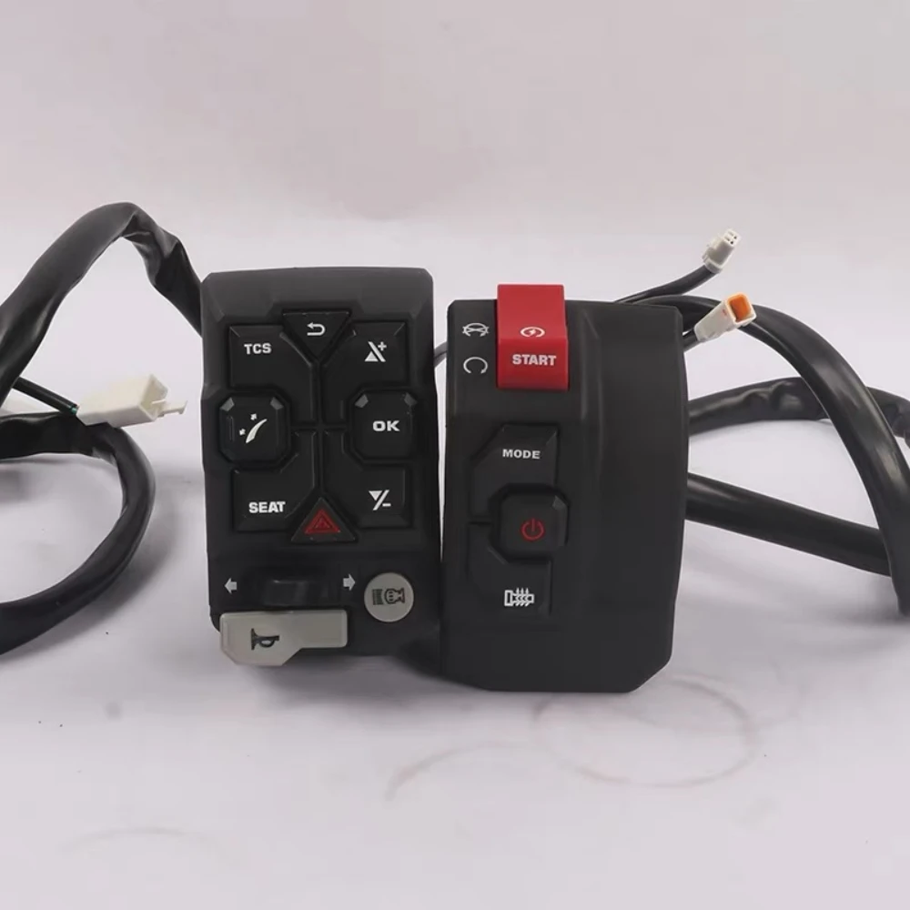 FOR ZONTES 703F three-cylinder engine: left and right handlebar switch, ignition switch, horn, overtaking light switch. - Image 2