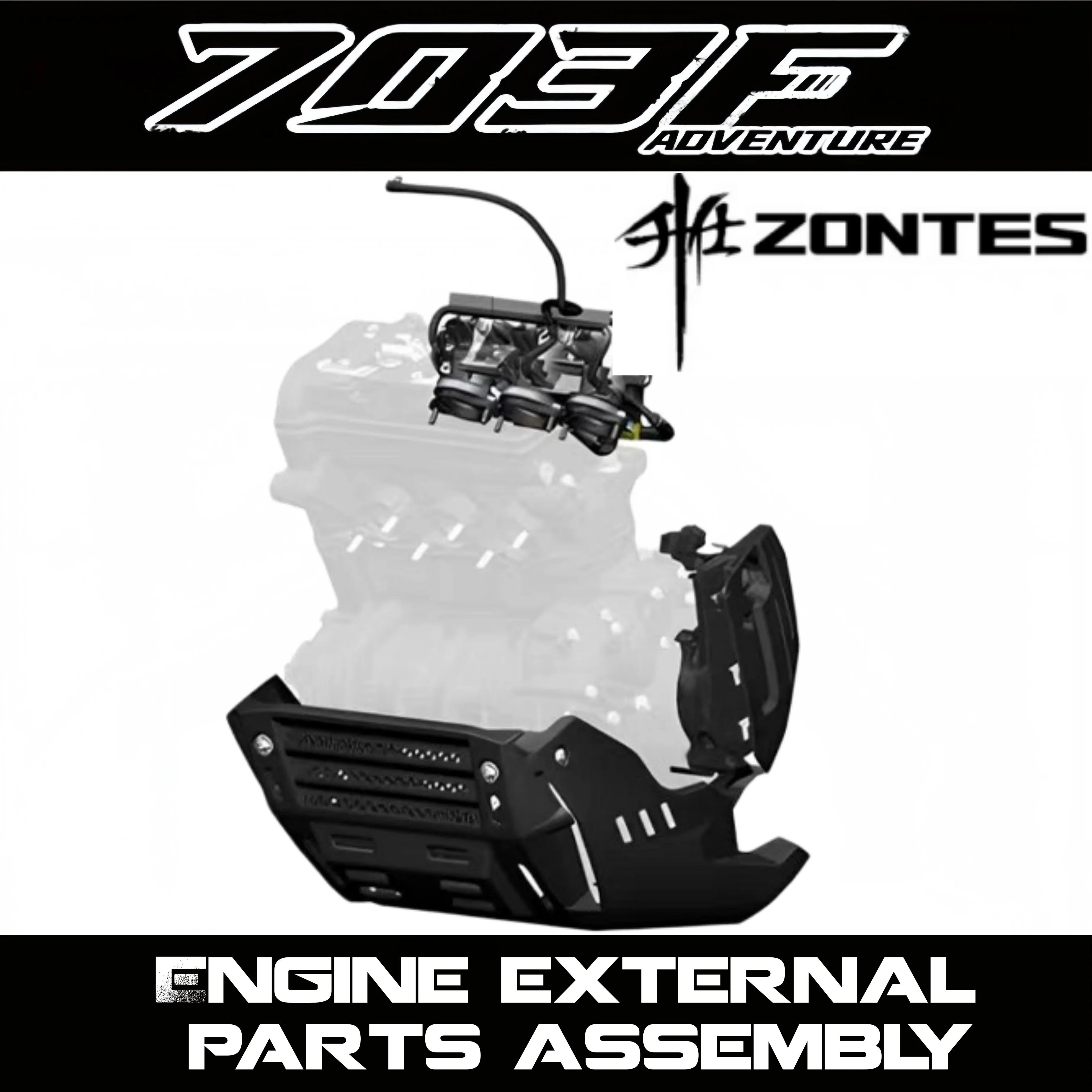 FOR ZONTES 703F engine throttle body left rear cover guard plate engine guard plate motor sensor injector