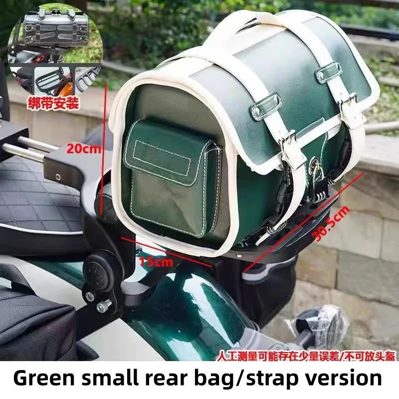 FOR ZONTES 125C2 Folding Backrest Rack Side Guard Bag Quick-Release Canvas Bag Full Helmet Rear Bag Modification - Image 4
