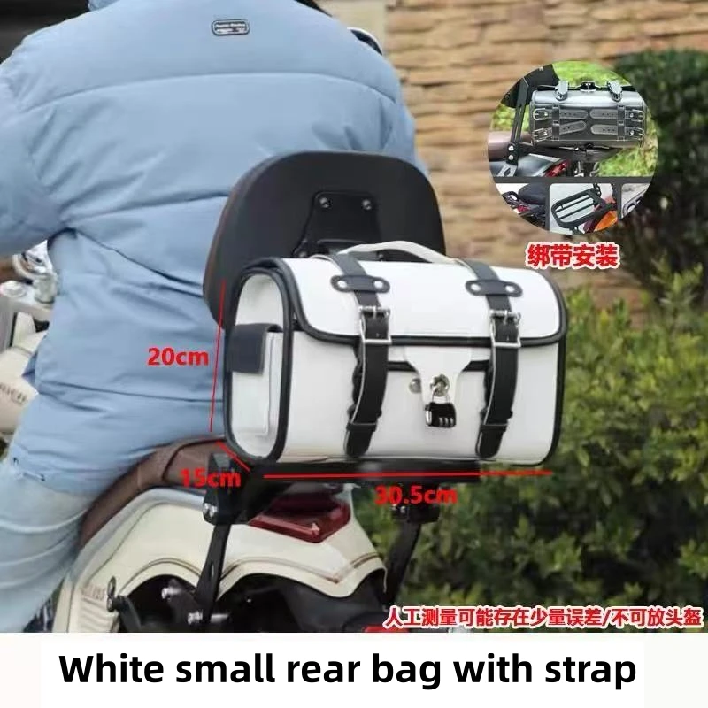 FOR ZONTES 125C2 Folding Backrest Rack Side Guard Bag Quick-Release Canvas Bag Full Helmet Rear Bag Modification - Image 5