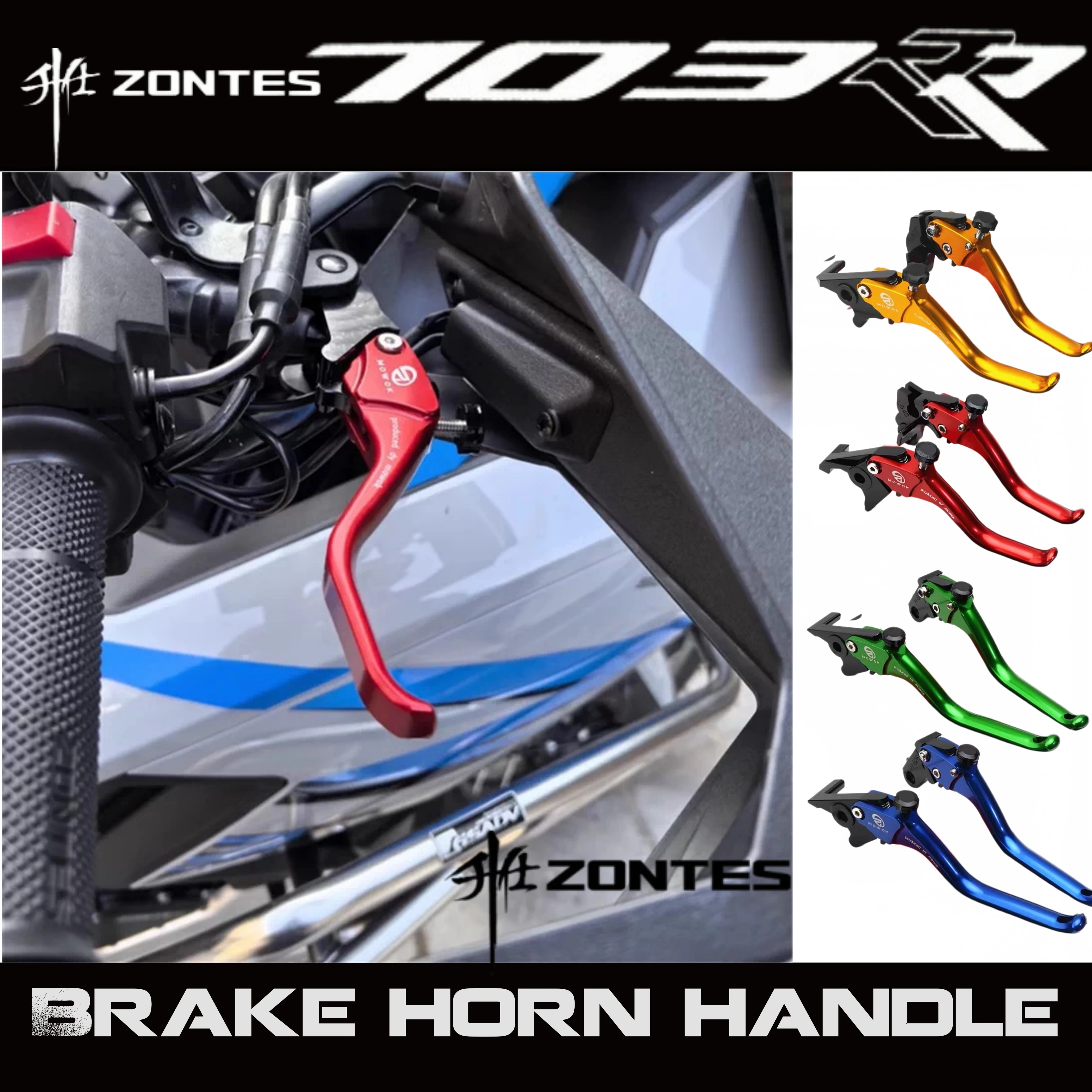 FOR ZONTES 703RR Model Brembo Modified Aluminum Alloy Short Racing Brake Handlebar and Clutch Lever - FOR Brembo Dedicated