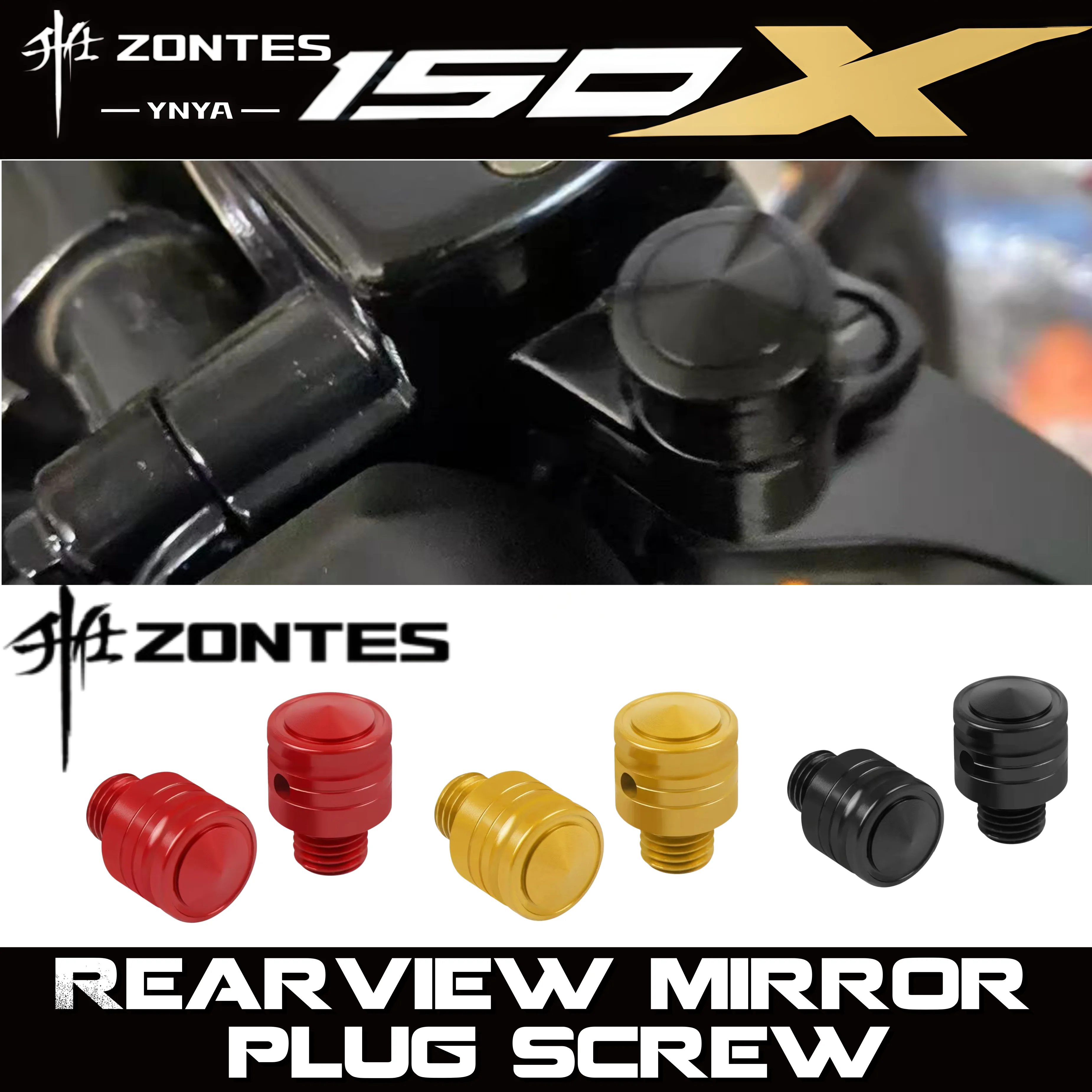 FOR ZONTES 150X Retrofit Rearview Mirror Screws, Plugs, Side Mirrors, Reversing Mirror Plugs, and Decorative Accessories