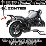 FOR ZONTES 125C2 Motorcycle Dedicated Four-Hole Carbon Steel Raised Tailstand with Taillight, KIDEN Modified Rack and Tail Box