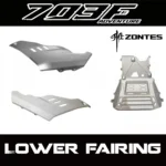 Original parts for ZONTES 703F engine skid plate, left and right decorative panels, engine lower fairing.