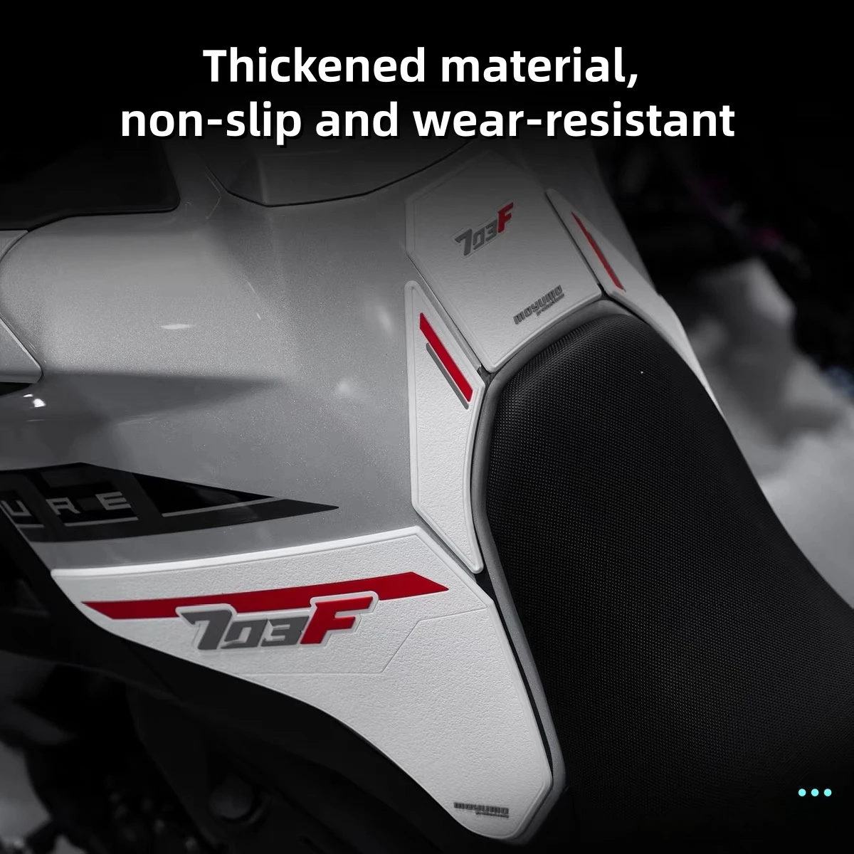FOR ZONTES 703F Rubber Fuel Tank Sticker, Body Sticker, Anti-collision Sticker, Motorcycle Modification Accessories - Image 5