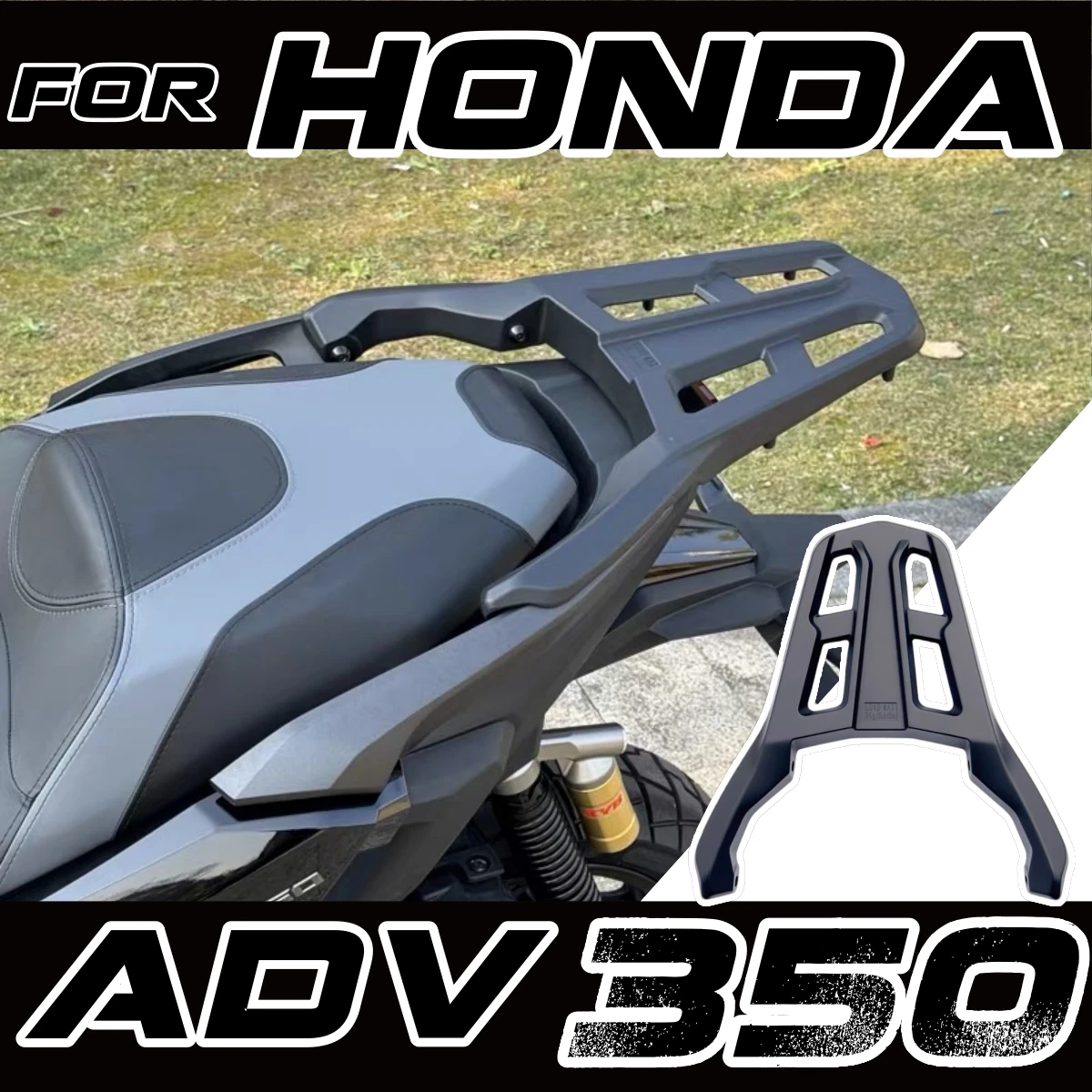 FOR HONDA ADV 350 Aluminum Alloy Tail Box Rack - Non-destructive Installation