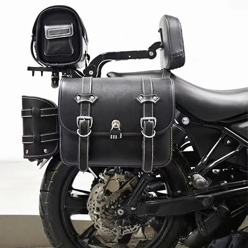 FOR ZONTES 125C bumper modification, retro side bag, canvas bag, folding backrest, shelf, anti-fall bar, three-box - Image 5