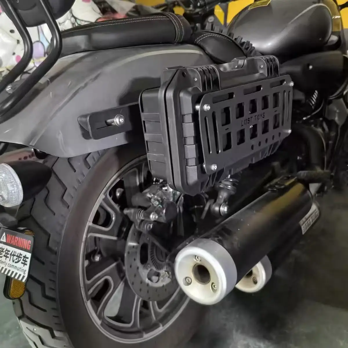For QJMOTOR SRV400VS cruise motorcycle modified side bag bracket tactical panel coffee side box camping expansion - Image 2