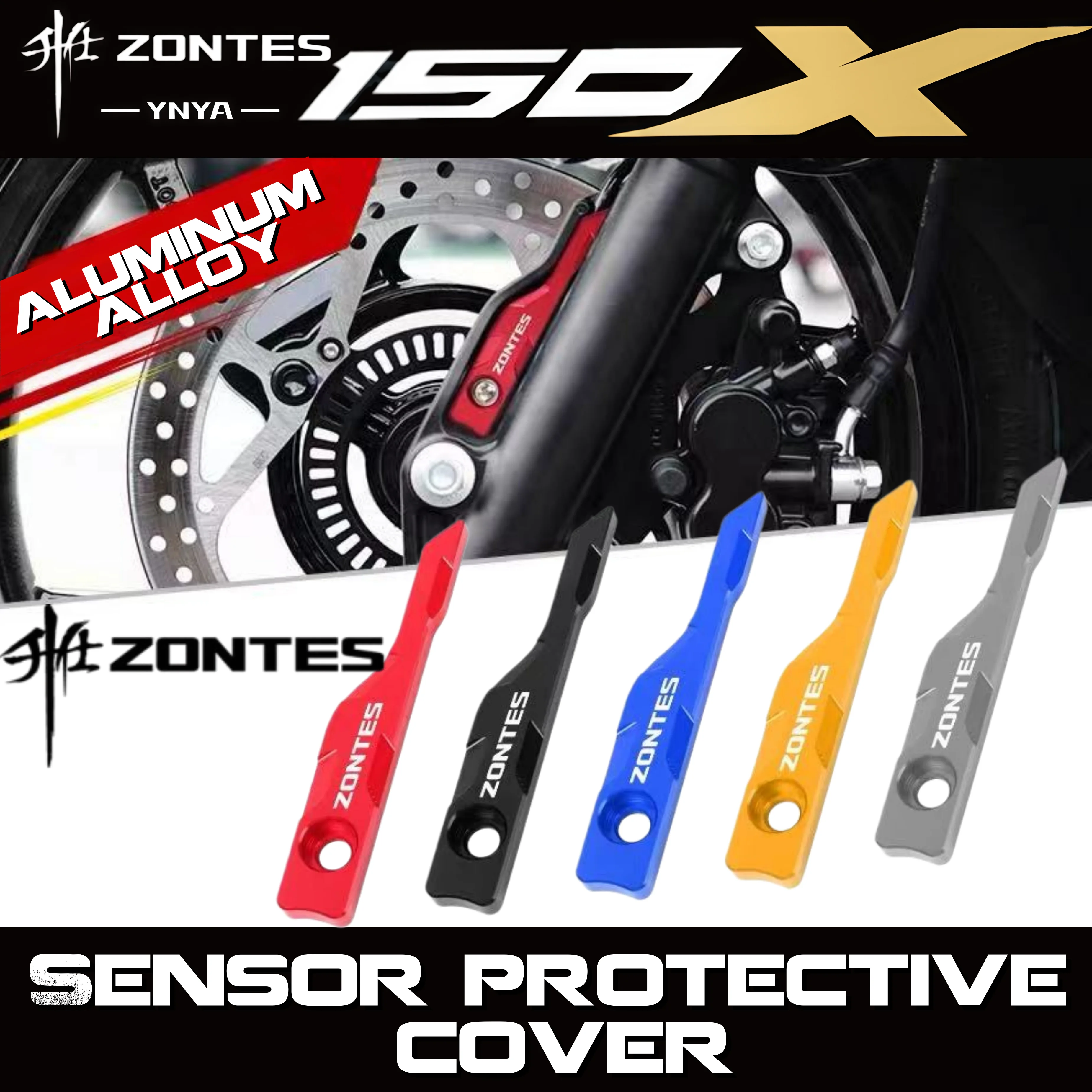 FOR ZONTES 150X ABS sensor protection cover, front brake caliper aluminum alloy protective cover accessory