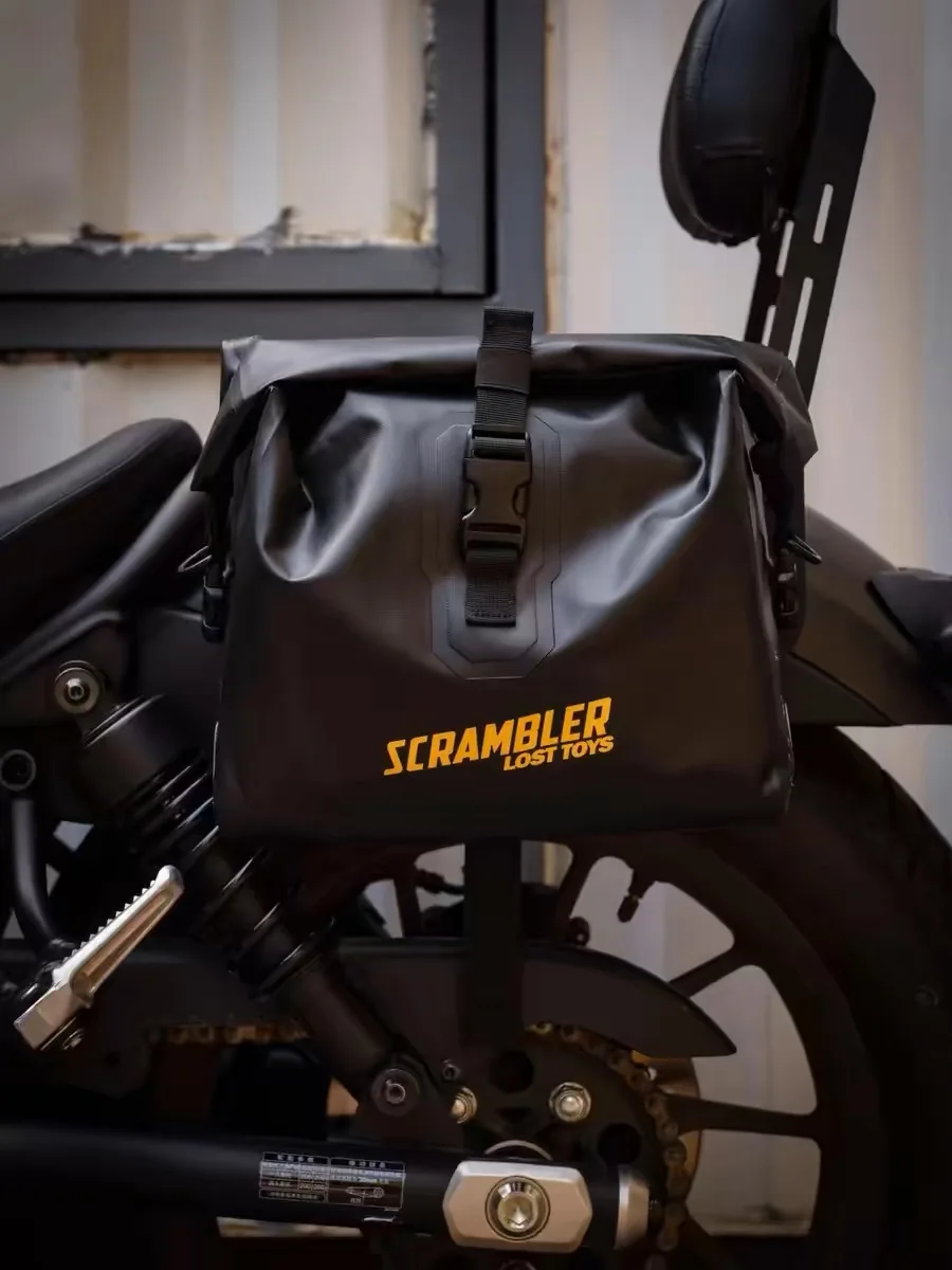 For motorcycle SCR waterproof side bag can be used as a school bag motorcycle retro motorcycle self-tour climbing motorcycle ret - Image 2