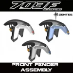 For ZONTES 703F scooter front fender left and right decorative covers, rear soft rubber water-retaining sand plate accessories.