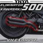 For Kawasaki Eliminator500 modified right side one out of two VH exhaust pipe sound wave thick accessories