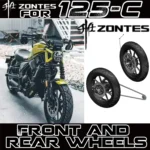 FOR ZONTES 125C/C2 Front & Rear Alum Wheel Hubs, Rims, Brake Discs, Tubeless Tires, Sprocket & Chain Kit, Tire Pressure.
