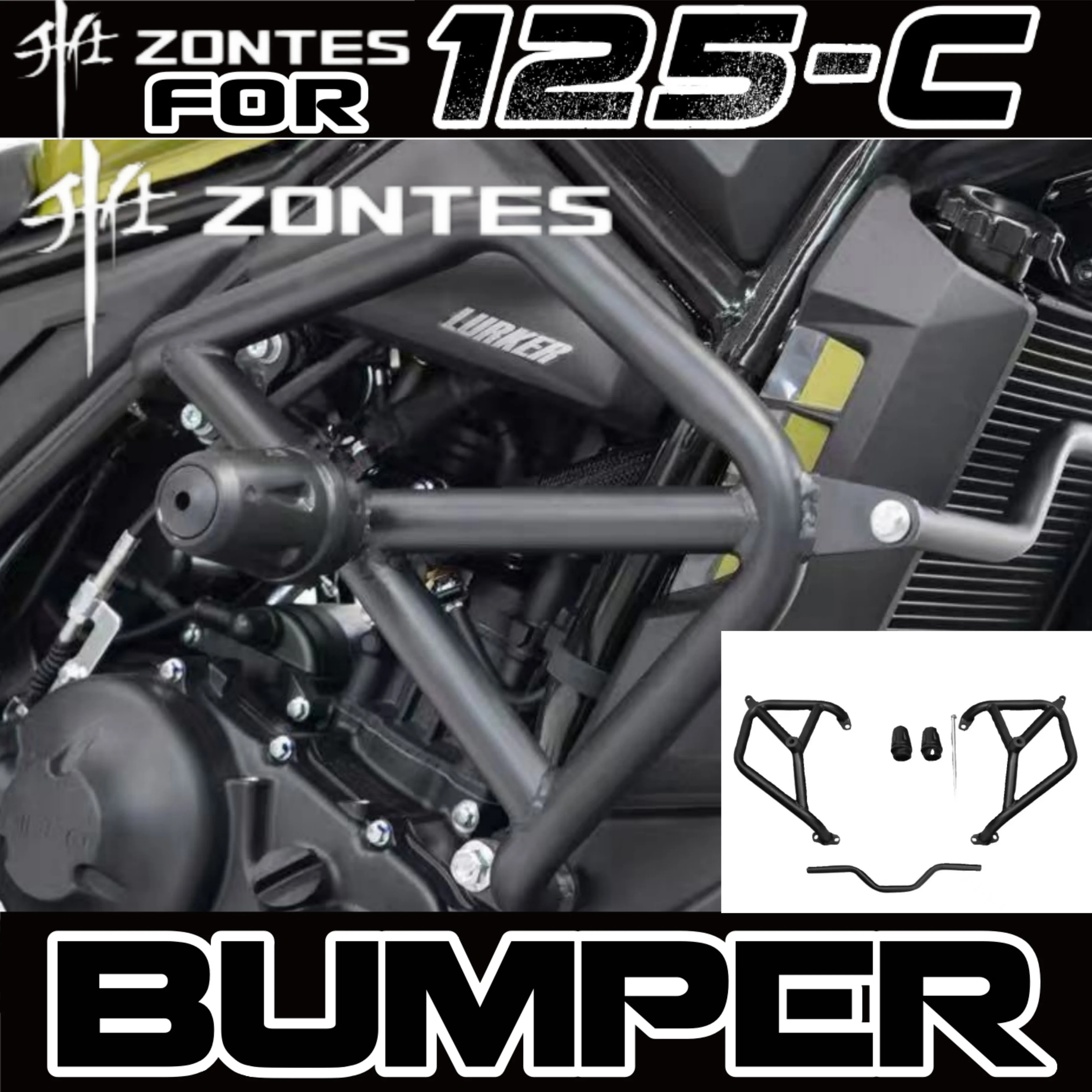 FOR ZONTES 125C/C2 Modified Bumper Guard for Landing Protection - Non-Destructive Installation
