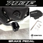 Enlarged and anti-slip brake pedal for ZONTES 703F three-cylinder engine; ZT703-F modified brake pedal with increased wear resis