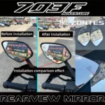 FOR ZONTES 703F three-cylinder modified rearview mirror, wide-view convex mirror, high-definition motorcycle rearview mirror.