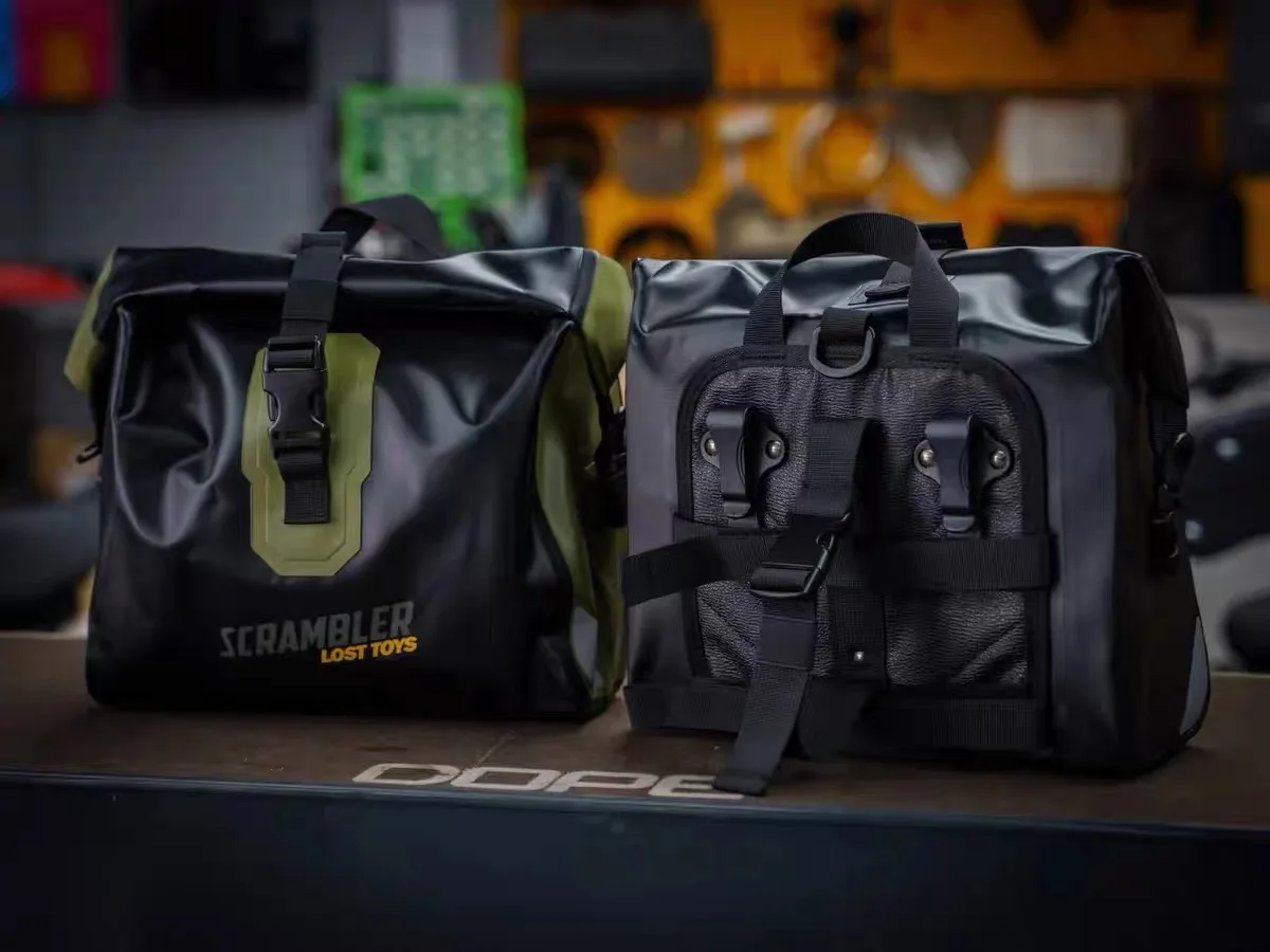 For motorcycle SCR waterproof side bag can be used as a school bag motorcycle retro motorcycle self-tour climbing motorcycle ret - Image 4