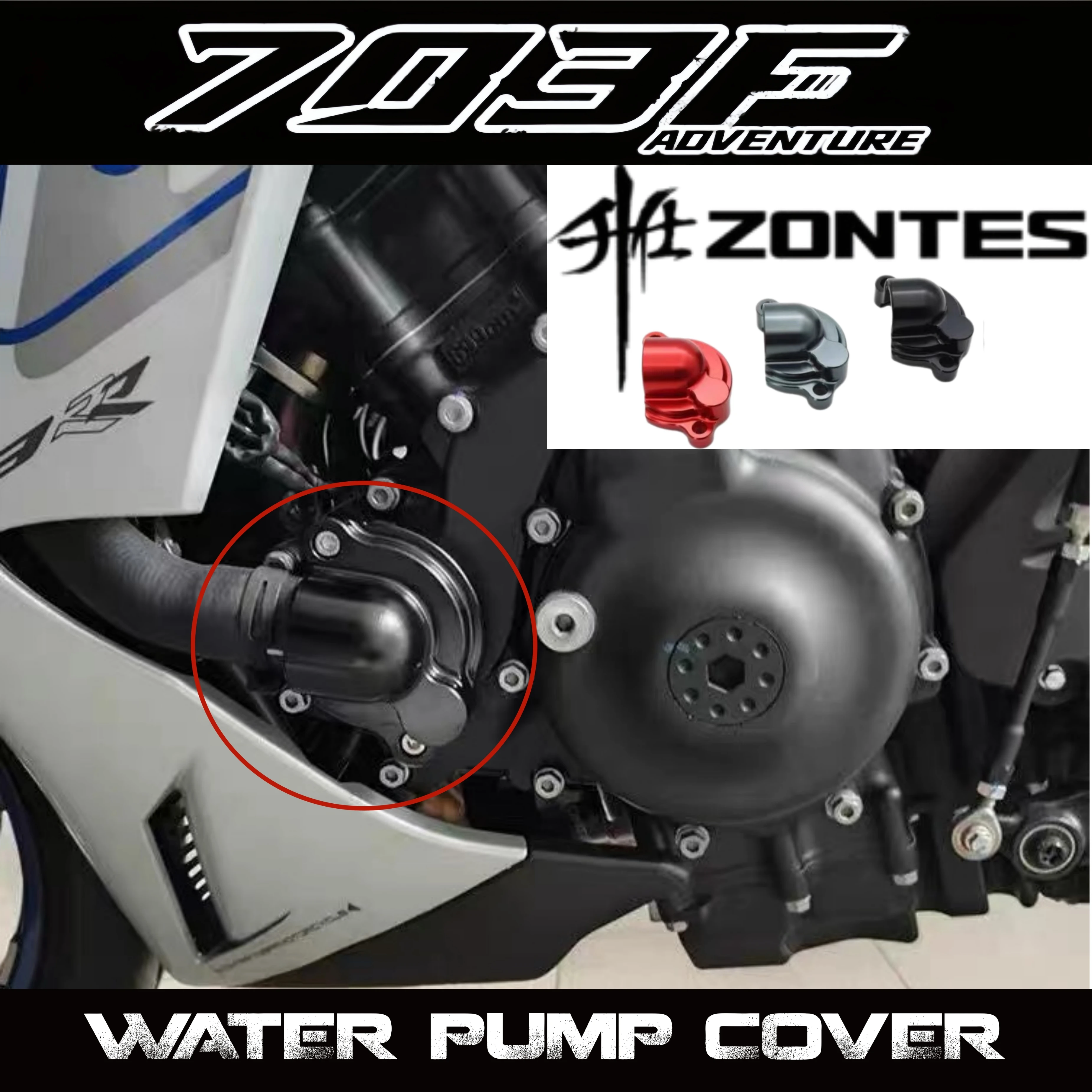 FOR ZONTES 703RR/703F/R/T Modified Water Pump Cover Protective Cover Thickened Decorative Cover Aluminum Alloy Accessories