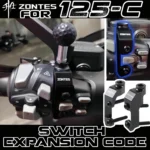 FOR ZONTES 125C/C2/125GK Modification Parts: Handlebar Switch Adapter Code, Lens Mount Extension Bracket, and Code Attachment