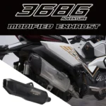 For ZONTES 368G modified exhaust pipe full stainless steel front section AK carbon fiber tail section