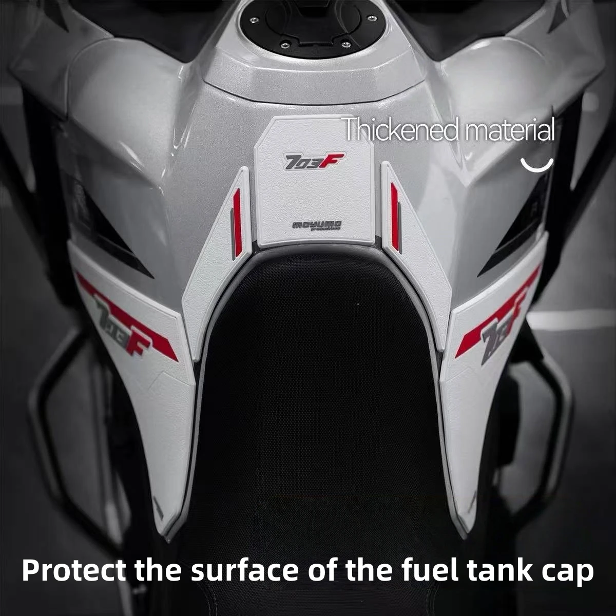 FOR ZONTES 703F Rubber Fuel Tank Sticker, Body Sticker, Anti-collision Sticker, Motorcycle Modification Accessories - Image 4