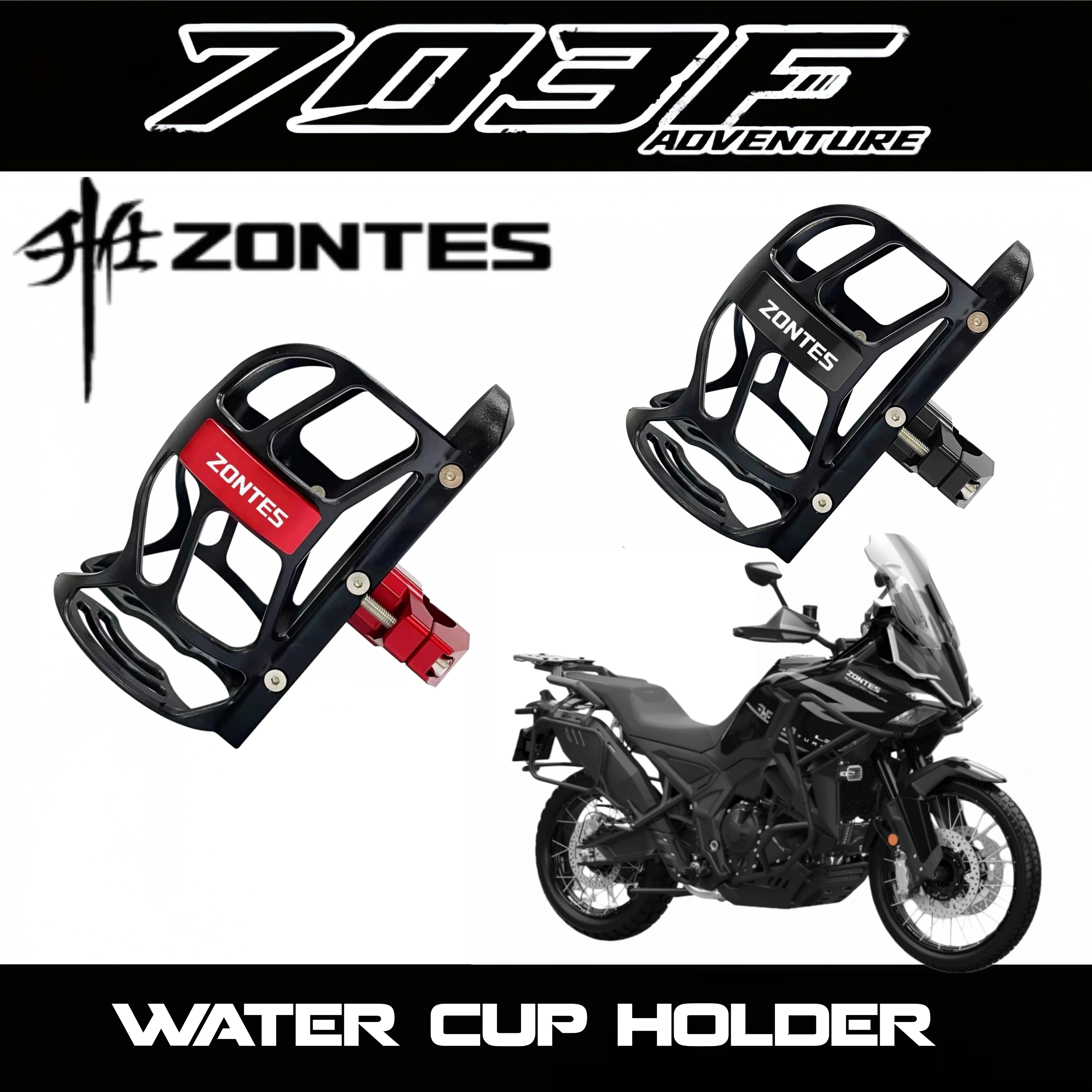 FOR ZONTES 368G Modified Protective Bar Cup Holder for Motorcycle 703F Travel Aluminum Alloy Cup Holder