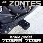 For ZONTES 703RR/703R modifications: enlarged brake pedals for better grip, widened rear brake pedal, and larger street bike foo