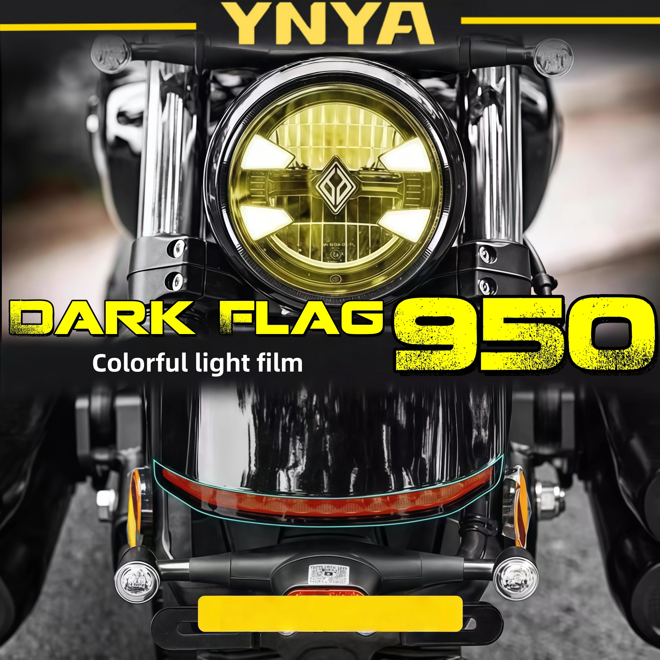 For BENDA Dark Flag950 colorful light film taillight protection sticker rearview mirror film modified accessories - Image 3