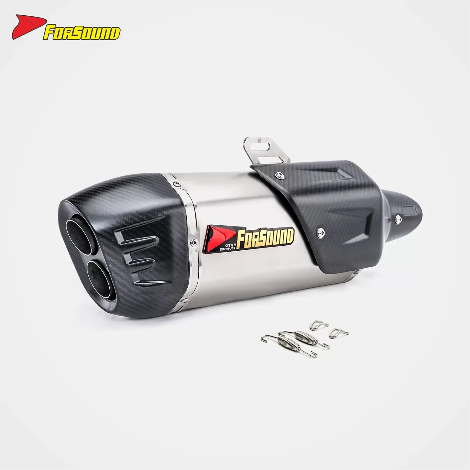 FOR ZONTES 703F motorcycle exhaust pipe 51mm shield modified carbon fiber tail section - Image 4