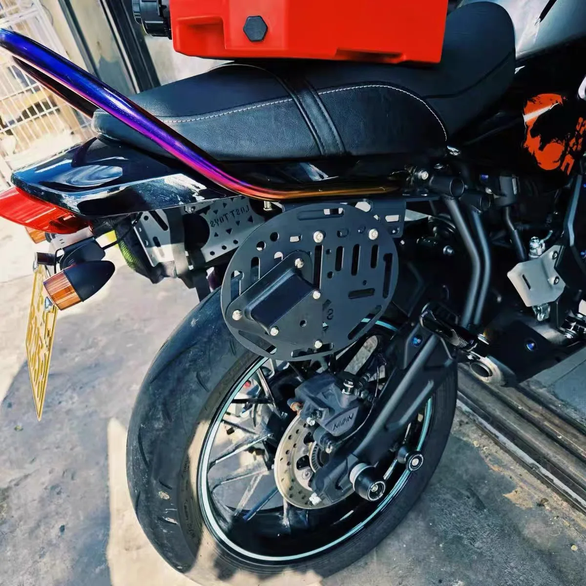 For Kawasaki Z650RS modified motorcycle motorcycle hanging system side bag bracket can be installed with tool box spare oil barr - Image 3