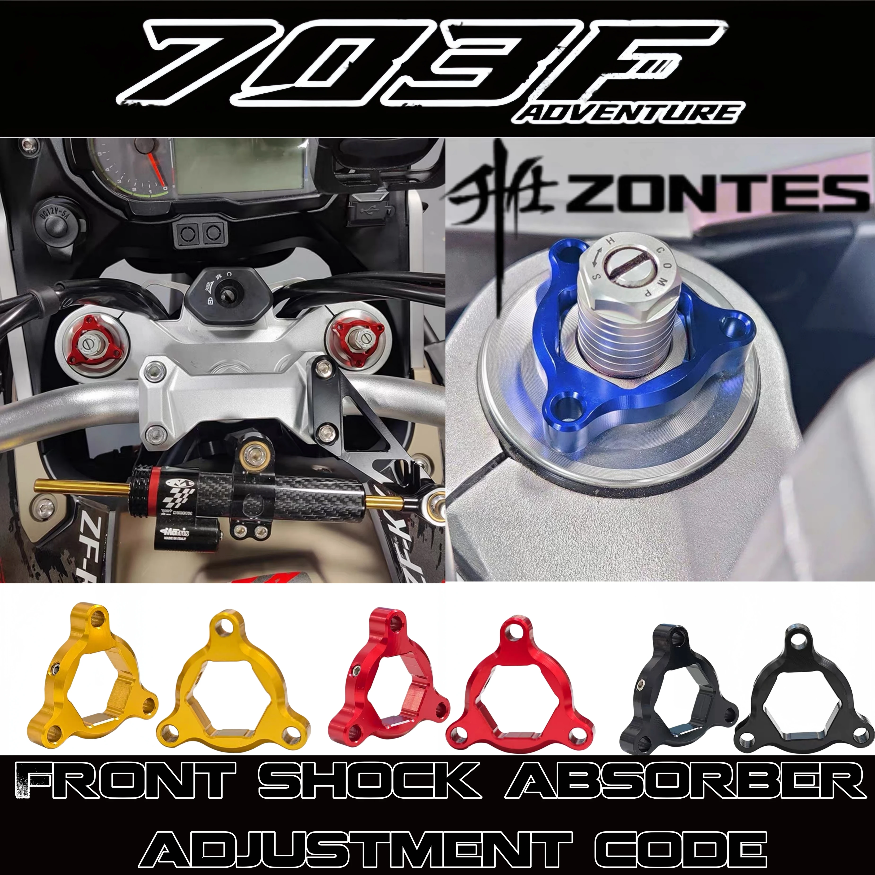 FOR ZONTES 703F/703RR/703R Front Shock Absorber Adjustment Mounts and CNC Front Shock Absorber Adjustment Parts