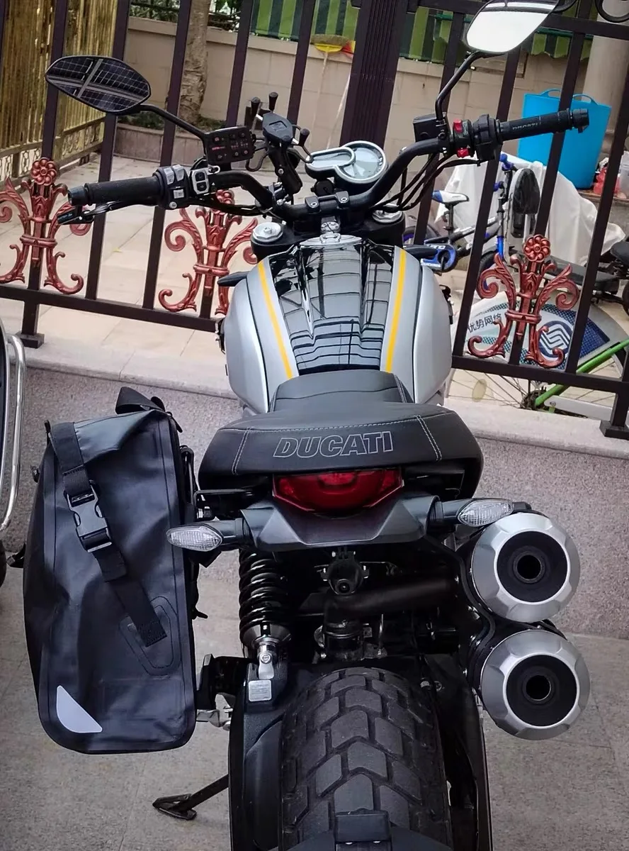 For DUCATI Scrambler1100 modified motorcycle special side bag bracket hanging on the system can waterproof side bag spare oil dr - Image 2