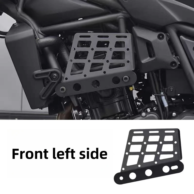 For Kawasaki Eliminator 500 modified retro front side tactical hanging board canvas side bag tool bag hanging bag bracket access - Image 5