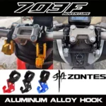FOR ZONTES 703F/GK350 Modified Aluminum Alloy Handlebar Hook and Foldable Helmet Hook