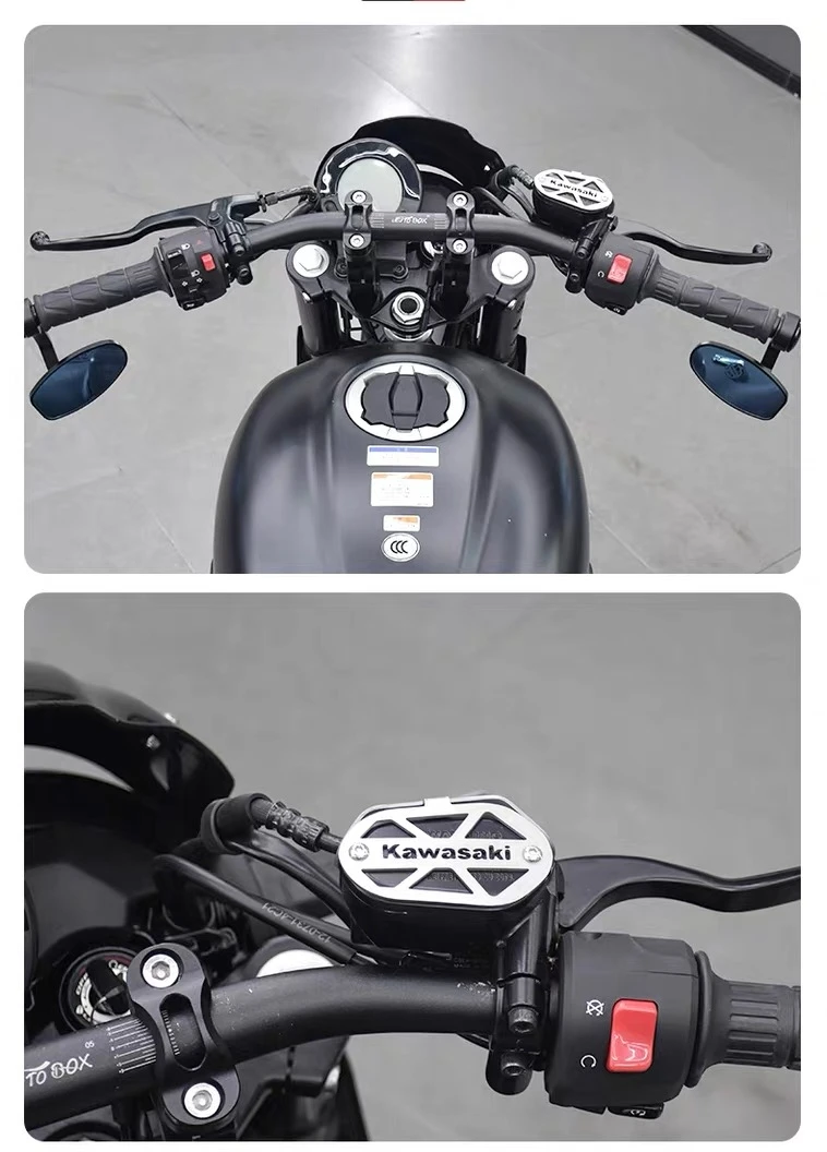 For KAWASAKI Eliminator500 modified upper brake pump cover oil pot oil cup decorative protective cover accessories - Image 6