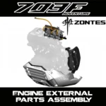 FOR ZONTES 703F Engine Left Rear Cover Throttle Valve High-Pressure Fuel Line Fuel Rail Temperature and Pressure Sensor Injector