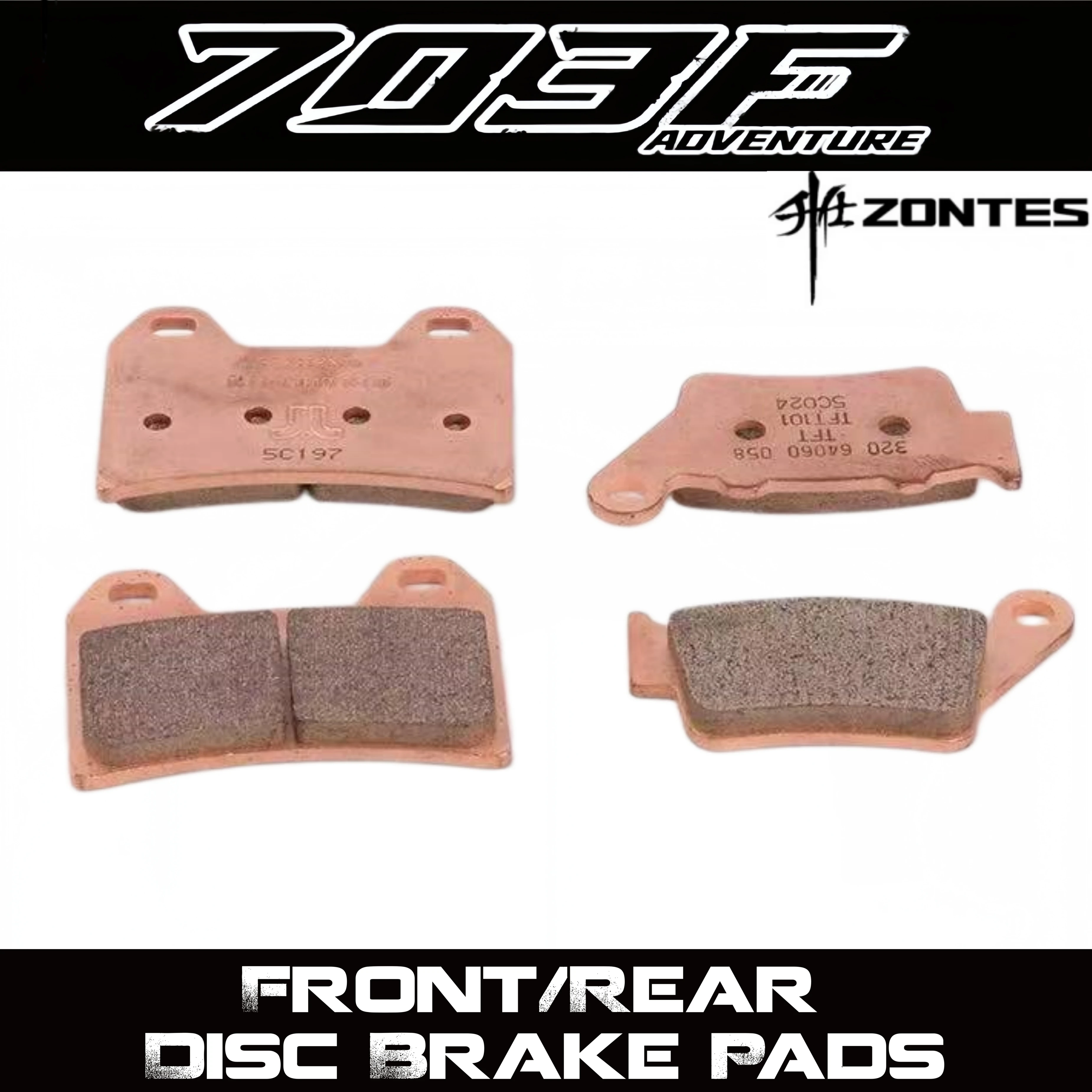 FOR ZONTES 703F/703RR/703T three-cylinder brake pads, front and rear disc brake pads, sportbike ADV brake pads