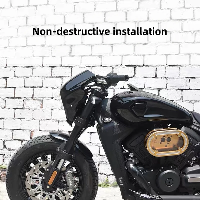 FOR BENDA Dark Flag 500 v4 BD 500 BD500 500 motorcycles Round ABS plastic headlight fairing and windshield cover lossless - Image 4