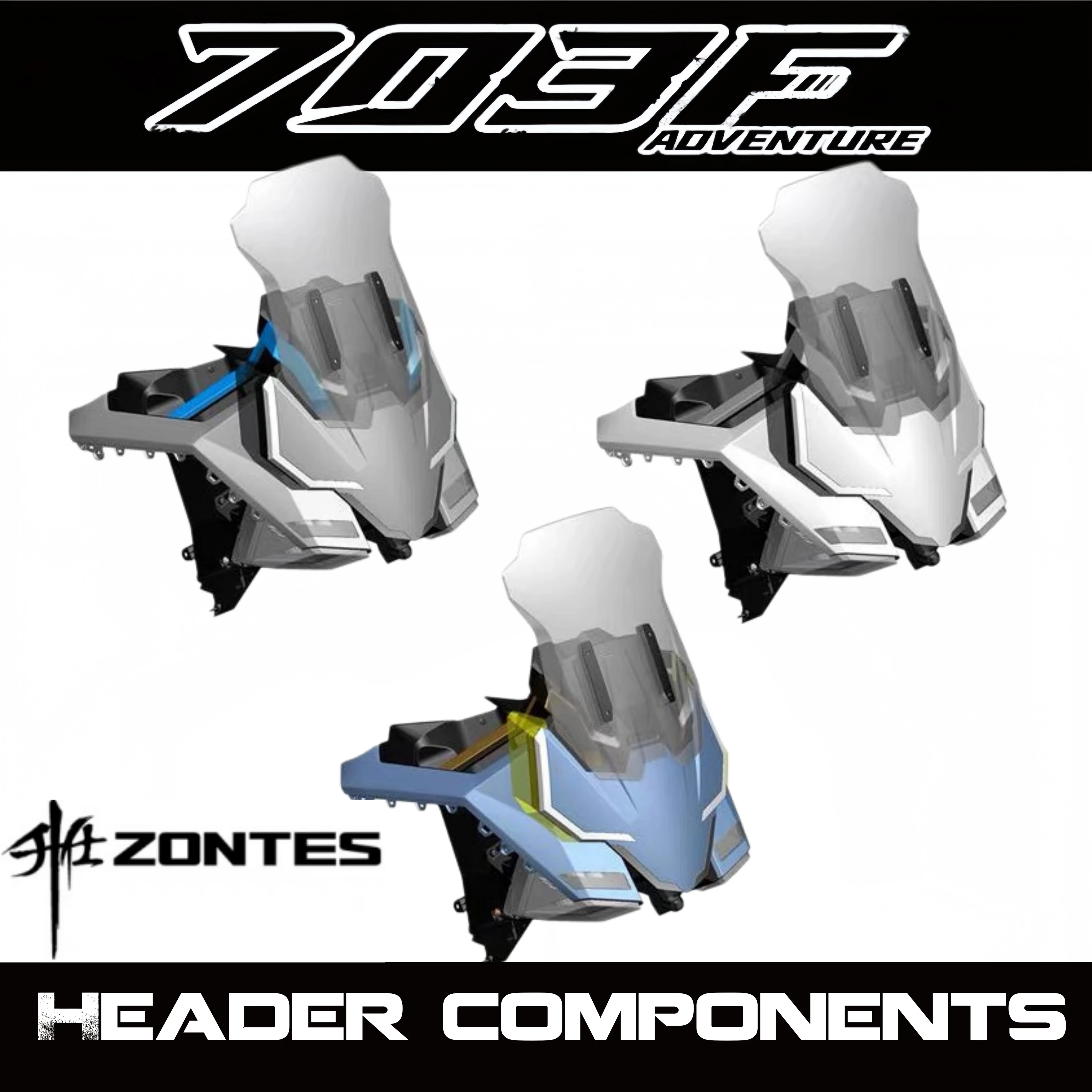 FOR ZONTES 703F Headgear Panel Windshield Trim Panel Surround Instrument Bracket Inner Shell