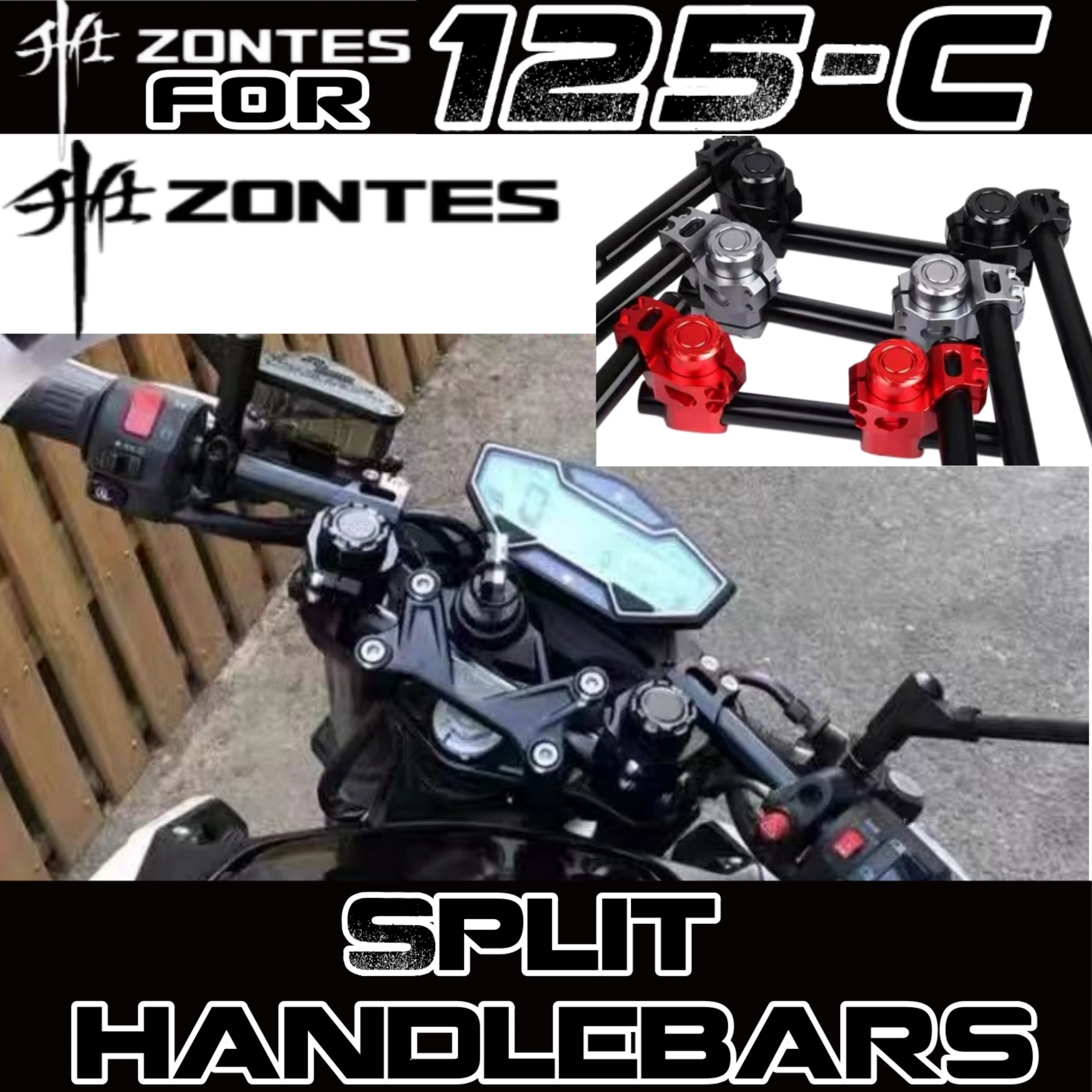 FOR ZONTES 125C/C2 Retro Split Handbrakes, Separate Handbrakes, Adjustable Handbrake Accessories