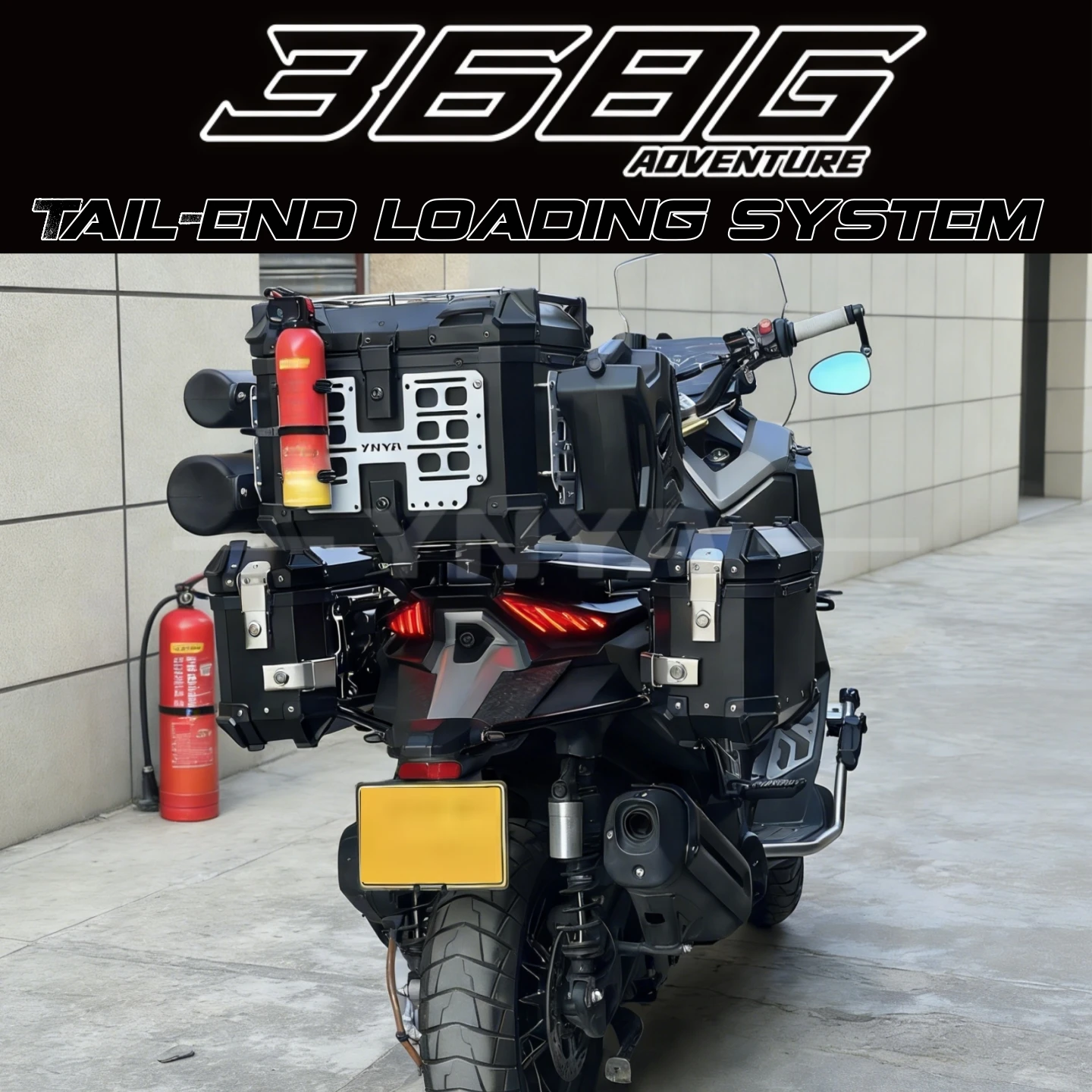 For ZONTES 368G Rear Box, Waterproof Side Box, Toolbox and Fuel Tank Bracket, Side Box Tactical Panel for Motorcycle Touring.