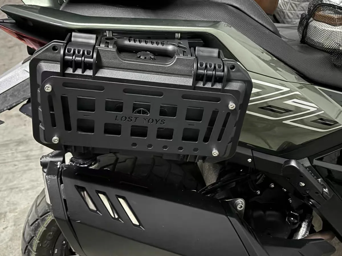 For ZONTES 368G modified scooter universal side bag bracket motorcycle travel mounting waterproof side bag tool box oil barrel - Image 6