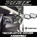 For ZONTES 703F front fog light trim cover, front fog light guardrail, 368G spotlight protector, stainless steel retrofit spotli