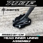 For ZONTES 2026 703F model, heightened and widened anti-slip side support pads/side feet for ZT703-F side bracket modification.