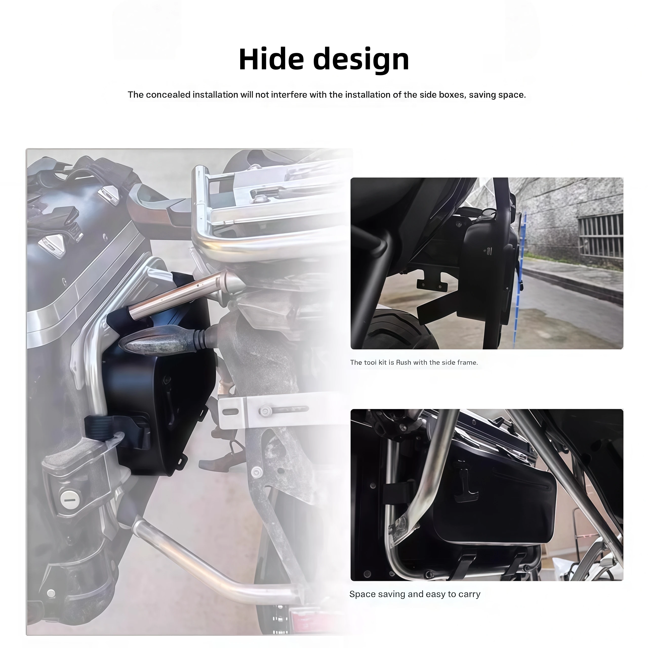 FOR ZONTES 703F Motorcycle Side Bracket Tool Bag Waterproof Hanging Bag TPU Side Bag Motorcycle Commuting and Touring Gear - Image 2