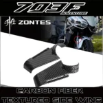 FOR ZONTES 703F front shock absorber winglet racing carbon fiber textured side wings non-destructive modification