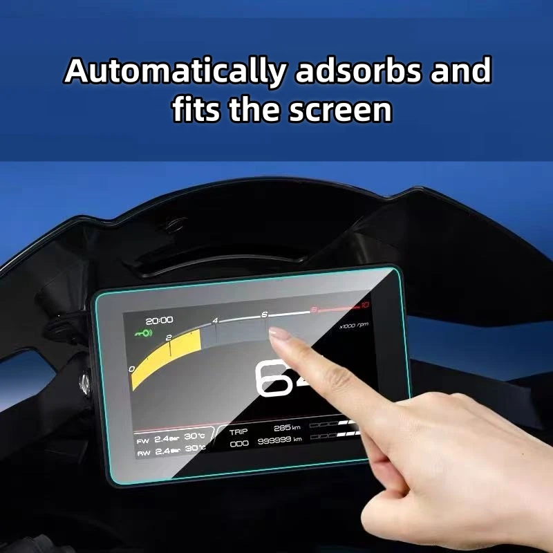 For ZONTES 150X, Tempered Glass Motorcycle Dashboard Screen Protector, Full Coverage HD Anti-Explosion Film - Image 3