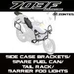 FOR ZONTES 703F Scooter Motorcycle Stainless Steel Bumper Guard Fog Light Oil Can Side Case Bracket Rear Case Bracket