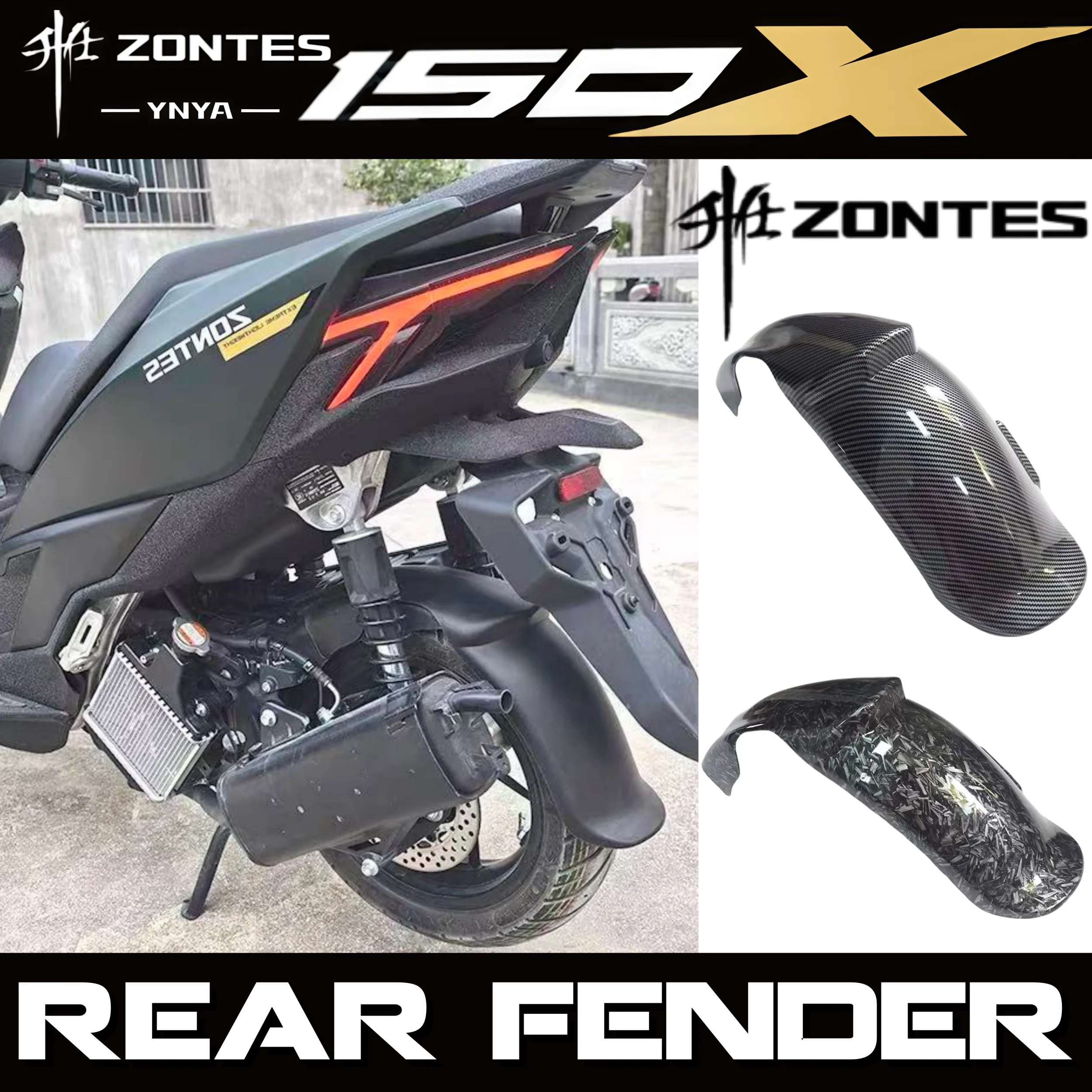 FOR ZONTES 150X Rear Fender Modification Motorcycle 150X Racing Front Windshield Non-destructive Custom Part